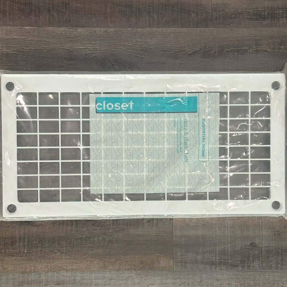 New White 7” Tall Store & Stack Closet Shelf